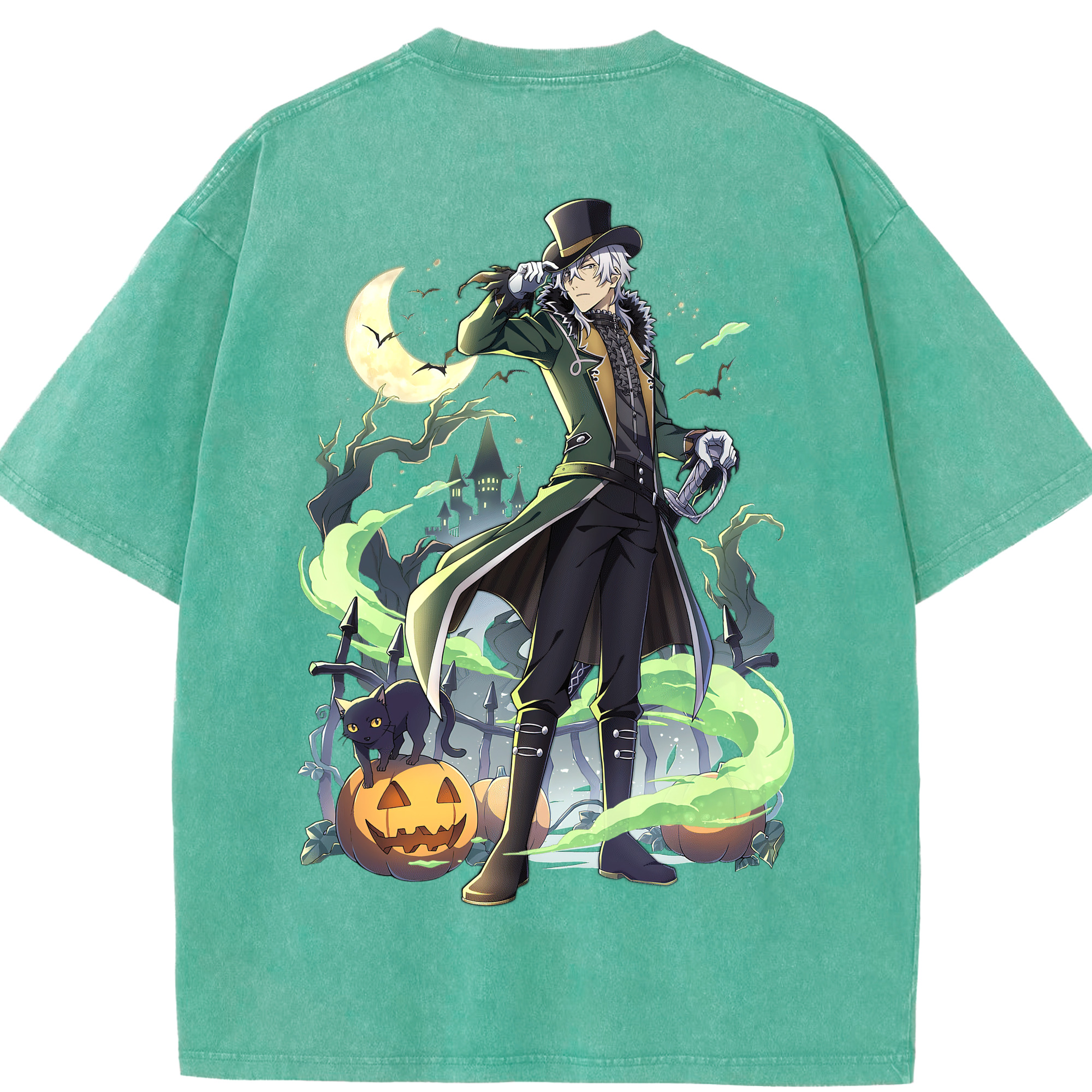 （画像用） 文豪ストレイドッグス Bungo Stray Dogs 綿100% ヴィンテージ風 半袖Tシャツ（背面プリント）